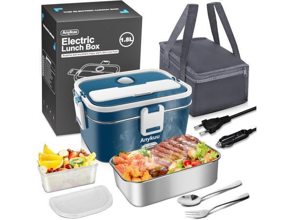 Veiling - Anykuu 100 W verwarmde lunchbox 3-in-1 - 1,8L, Huis en Inrichting, Keuken | Keukenbenodigdheden