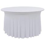 vidaXL 2 st Tafelhoezen stretch met rok 120x74 cm wit, Verzenden, Nieuw