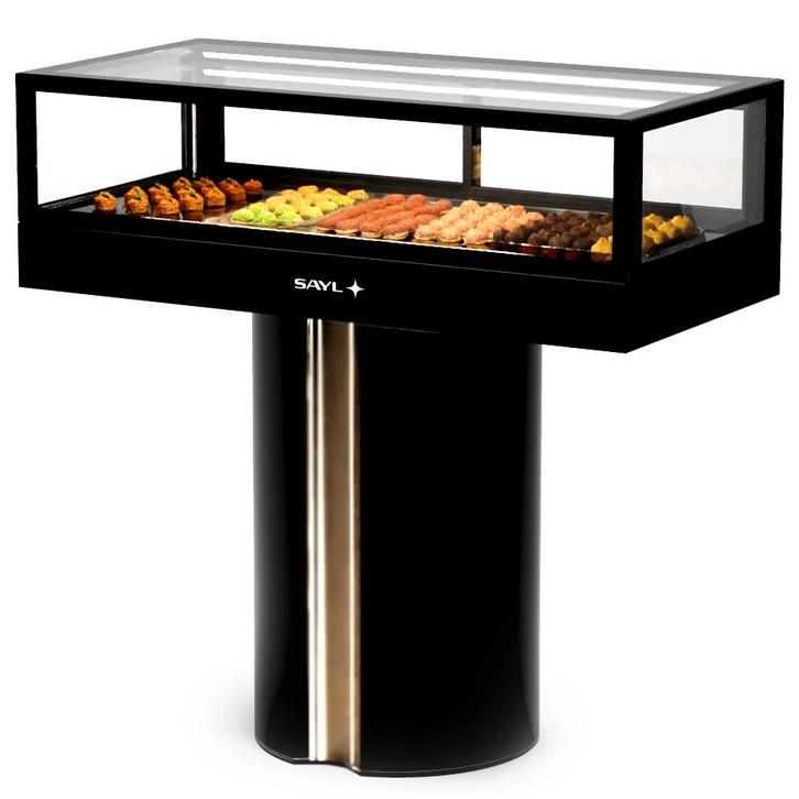 Koelvitrine | INTEGRA T | Zwart | +2°C/+6°C | Geforceerd |, Zakelijke goederen, Horeca | Keukenapparatuur, Nieuw in verpakking