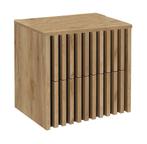 Wastafelkast Luzon 60 x 46 cm Eiken Hangend Wastafelmeubel, Huis en Inrichting, Badkamer | Badkamermeubels, Verzenden, Nieuw