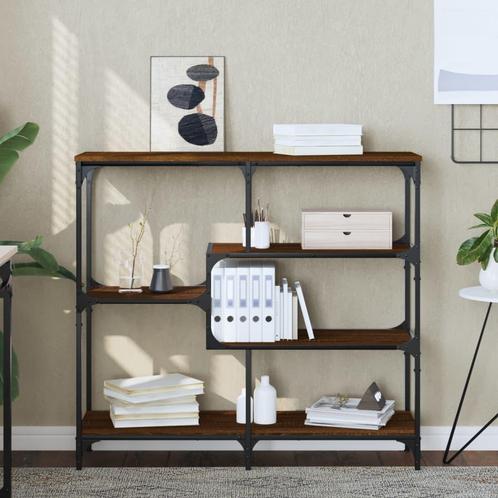 vidaXL Wandtafel 103x32x95 cm bewerkt hout bruin eikenkleur, Huis en Inrichting, Tafels | Bijzettafels, Nieuw, Verzenden
