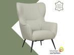 Leren fauteuil Flair - Toledo Perle (lichtgrijs), Huis en Inrichting, Eigentijds, Modern, Retro, Romantisch, Nieuw, Ophalen of Verzenden