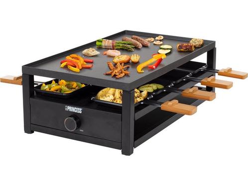 Princess Gourmetstel 162655 - Black Steel Raclette - Grill &, Huis en Inrichting, Woonaccessoires | Overige, Zo goed als nieuw