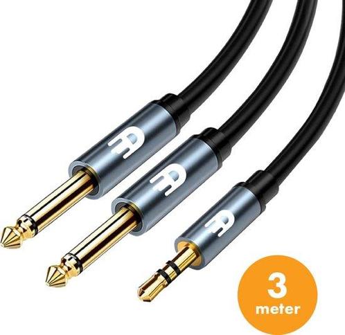 Tweedekans | Drivv. Premium 3,5 mm Jack naar Dual 6,35 mm, Audio, Tv en Foto, Audiokabels en Televisiekabels, Ophalen of Verzenden