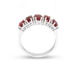 Ring - 18 karaat Witgoud Robijn - Diamant, Nieuw
