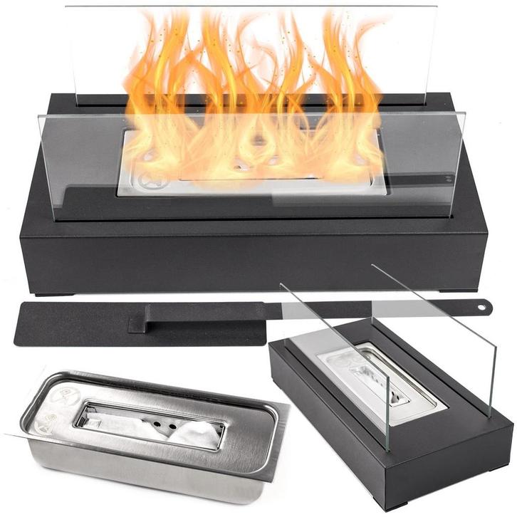 Compacte bio ethanol haard zwart | OP = OP | 40%, Huis en Inrichting, Haarden, Gelhaard, Nieuw, Verzenden