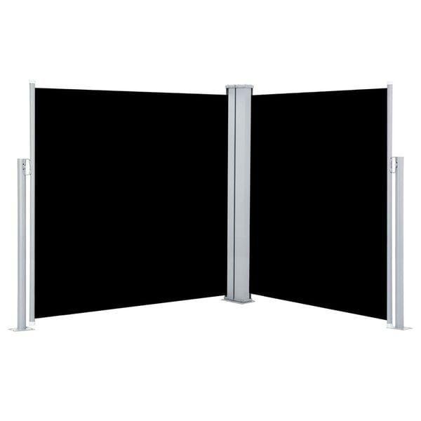 Windscherm 140x600 cm Zwart | Retour Deal | 76% Korting!, Tuin en Terras, Tuinschermen, Nieuw, Staal, 100 tot 150 cm, 200 cm of meer