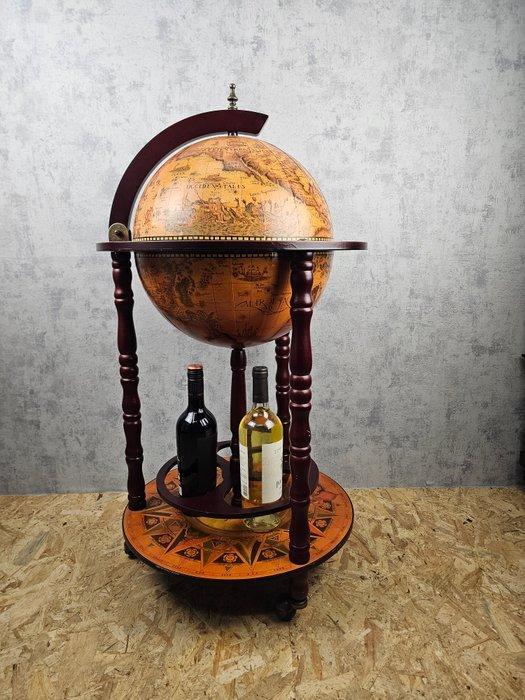 Globe bar - Hout, Plastic, Messing - Globe bar, Libery style, Antiek en Kunst, Curiosa en Brocante