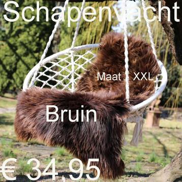 BRUIN Schapenvacht schapenhuid schapenvel GROOT XXL € 34,95