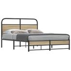 vidaXL Bedframe zonder matras bewerkt hout gerookt eiken, Verzenden, Nieuw