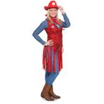Cowboy Vest Rood S-M | 36-38, Vêtements | Femmes, Costumes de carnaval & Vêtements de fête, Verzenden