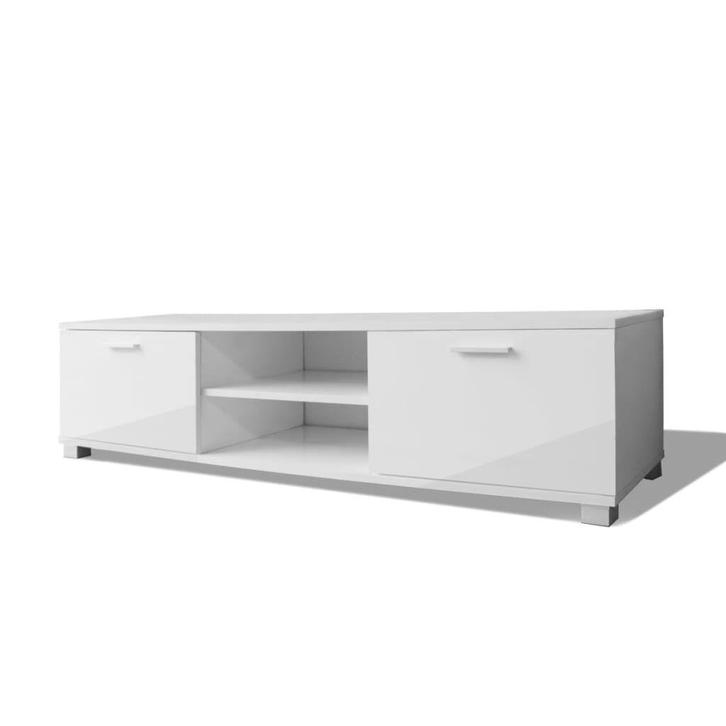 Tv-meubel 140cm Hoogglans Wit | Tweede Kansje | OP=OP, Huis en Inrichting, Kasten |Televisiemeubels, 25 tot 50 cm, Nieuw, Overige houtsoorten