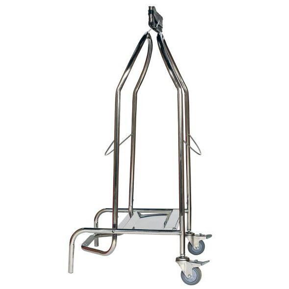 Afvalzakhouder | RVS (Glanzend) | 110L | Klemsluiting |, Zakelijke goederen, Horeca | Keukenapparatuur, Nieuw in verpakking, Verzenden