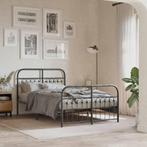vidaXL Bedframe met hoofd- en voeteneinde metaal zwart, Huis en Inrichting, Slaapkamer | Bedden, Verzenden, Nieuw