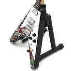 Miniatuur Gibson Flying V  gitaar met gratis standaard, Collections, Cinéma & Télévision, Beeldje, Replica of Model, Verzenden