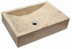 Nerja Beige / NATUURSTEEN Opzetwastafel, Ophalen of Verzenden, Nieuw