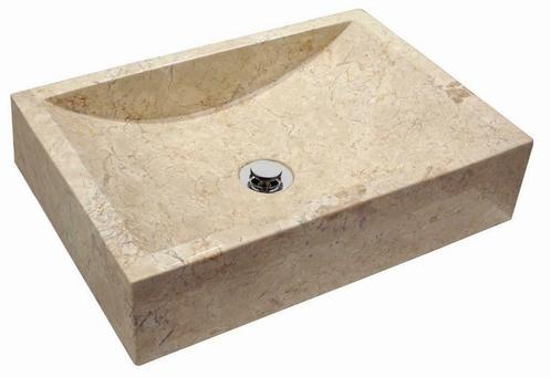 Nerja Beige / NATUURSTEEN Opzetwastafel, Doe-het-zelf en Bouw, Sanitair, Ophalen of Verzenden