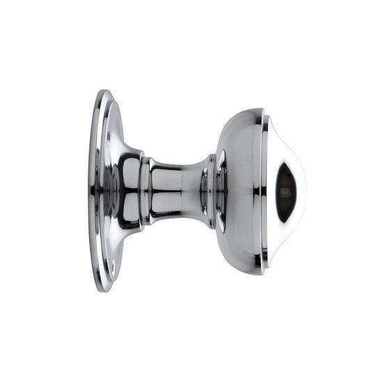 Vaste ronde deurknop 80mm in glanzend nikkel - voor binne..., Bricolage & Construction, Serrurerie de bâtiment & Dispositif de fermeture