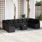 vidaXL 11-delige Tuin Eetset met Kussens Beige Poly Rattan, Verzenden, Nieuw