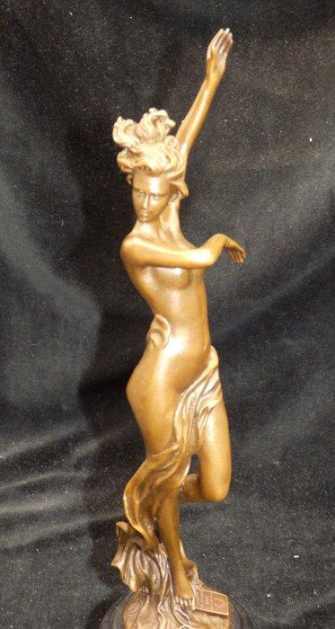 Sculpture, Fraai Sculptuur van Naakte vrouw in Art Nouveau, Antiek en Kunst, Curiosa en Brocante