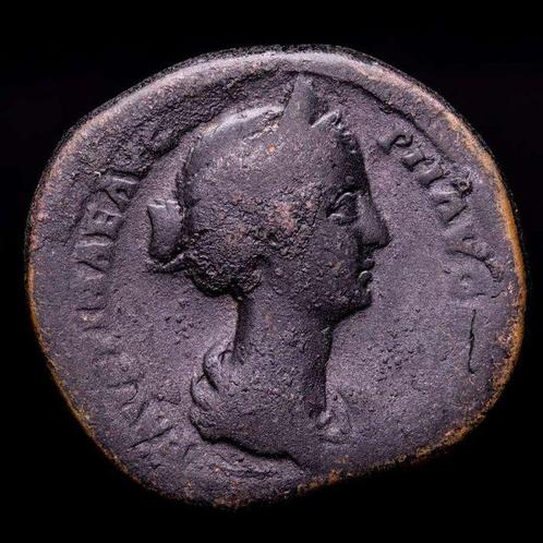 Empire romain. Faustina II (Augusta, AD 147-175). Sestertius, Timbres & Monnaies, Monnaies | Europe | Monnaies non-euro