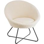 tectake Loungestoel Centera, gestoffeerd, rond - Bouclé gebr, Huis en Inrichting, Stoelen, Verzenden, Nieuw