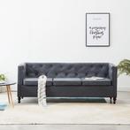vidaXL Canapé Chesterfield à 3 places Revêtement en tissu Gr