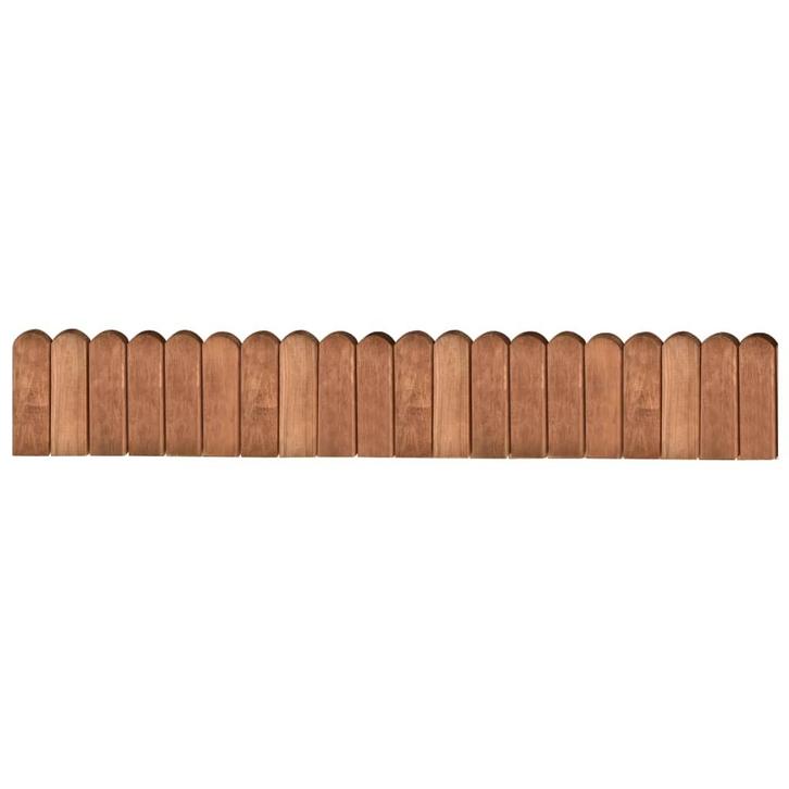 vidaXL Gazonrand 120 cm geïmpregneerd grenenhout bruin, Tuin en Terras, Bielzen en Borduren, Nieuw, Verzenden