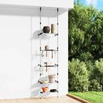 vidaXL Tuinrek met 3 schappen telescopisch aluminium, Doe-het-zelf en Bouw, Verzenden, Nieuw