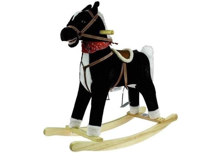 Hobbelpaard 74 cm -zwart, wit met rode zakdoek, Kinderen en Baby's, Speelgoed | Hobbelfiguren, Nieuw, Ophalen of Verzenden