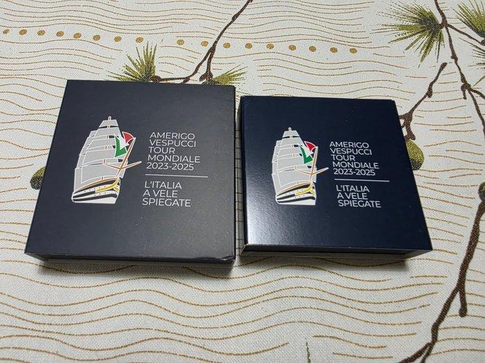 Italië. 2 Euro / 10 Euro 2025 Amerigo Vespucci (2 monete), Timbres & Monnaies, Monnaies | Europe | Monnaies euro