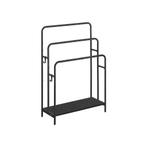 Badkamer Kapstok Zwart/Beige | Retour Deal -35%, Huis en Inrichting, Verzenden, Nieuw, Wit, Handdoekenrek