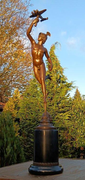 Sculpture, mercury - stinson trophy - 72 cm - marbre en, Antiquités & Art, Art | Objets design