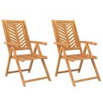 Acaciahout Tuinstoelen 2st | Retour Deal | 53% Korting, Tuin en Terras, Verzenden, Nieuw, Hout, Verstelbaar