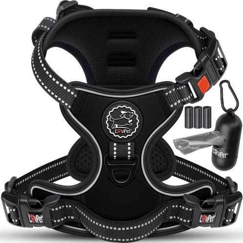 LOVPET® Reflecterende Hondentuigje - Hondenharnas - Zwart -, Dieren en Toebehoren, Overige Dieren-accessoires, Verzenden