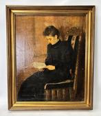 Jean-Léon Gouw (1868-1943) - Liseuse dans un intérieur
