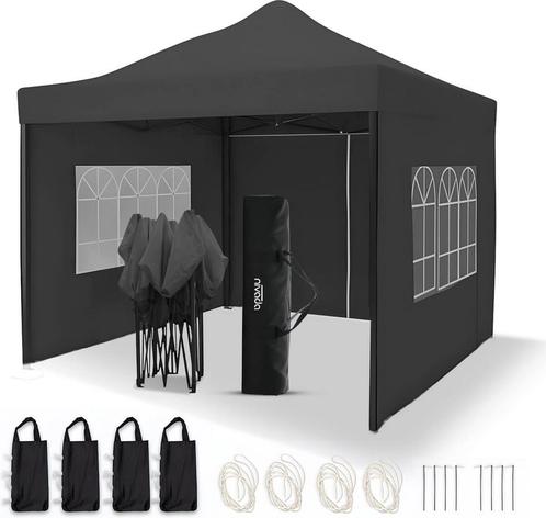 NIVADA Opvouwbaar Easy Up Partytent XL - 3x3m - Feesttent, Caravans en Kamperen, Tenten, Verzenden