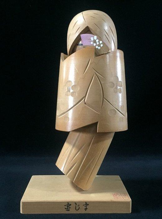 Ondertekend Miyashita Hajime / Japanse vintage houten, Antiek en Kunst, Curiosa en Brocante