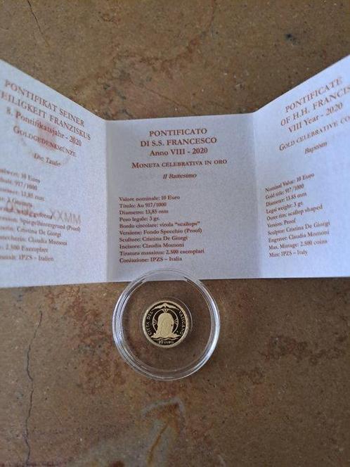 Vaticaan. 10 Euro 2020 Il Battessimo Proof, Postzegels en Munten, Munten | Europa | Euromunten