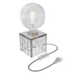 Calex Tafellamp Glas Transparant met snoer en schakelaar E27, Huis en Inrichting, Lampen | Overige, Nieuw, Verzenden