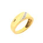 Gouden ring met diamant | 0,04 ct. (geelgoud), Bijoux, Sacs & Beauté, Bagues, Ophalen of Verzenden