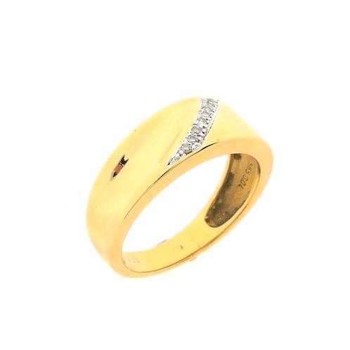 Gouden ring met diamant | 0,04 ct. (geelgoud), Bijoux, Sacs & Beauté, Bagues, Enlèvement ou Envoi