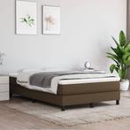 vidaXL Boxspring bed 120x200 cm stof donkerbruin, Verzenden, Nieuw