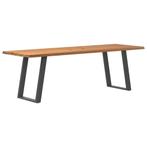 vidaXL Eettafel met natuurlijke rand 240x80x74 cm massief, Huis en Inrichting, Tafels | Eettafels, Verzenden, Nieuw