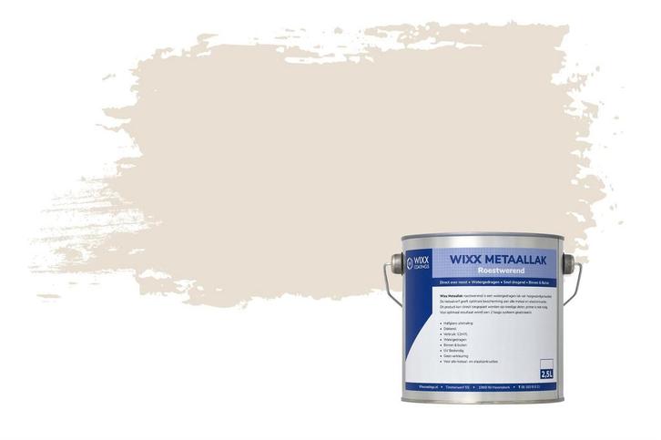 Wixx Aqua Metaallak Roestwerend RAL 9001 | Crèmewit 5L, Doe-het-zelf en Bouw, Verf, Beits en Lak, Nieuw, Verzenden
