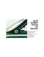 1967 ALFA ROMEO GIULIA GT VELOCE BROCHURE NEDERLANDS