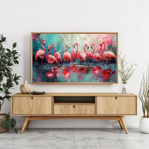 I_KONIQ (1969) - Pink Flamingos, Antiek en Kunst, Kunst | Schilderijen | Modern