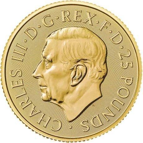 1/4 Ounce - Or .999 - 2025 - Britannia Charles III fine gold, Postzegels en Munten, Edelmetalen en Baren