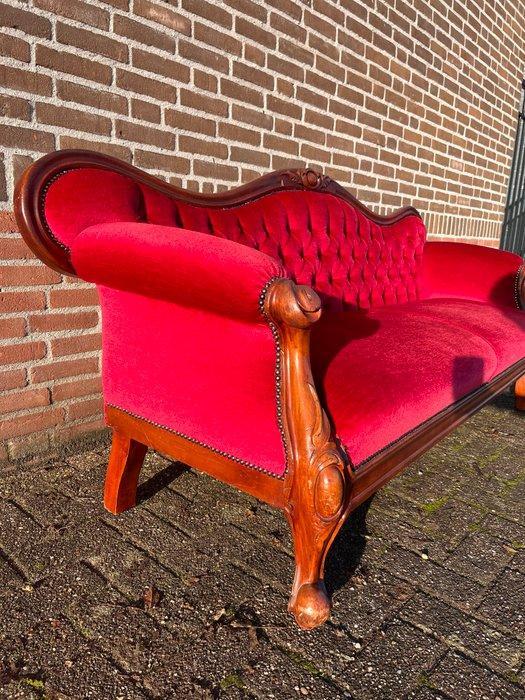 Bank - Wortelnotenhout, Antiek en Kunst, Antiek | Overige Antiek