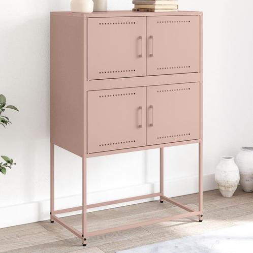 vidaXL Dressoir 68,5x38,5x107 cm staal roze, Huis en Inrichting, Kasten | Dressoirs, Nieuw, Verzenden